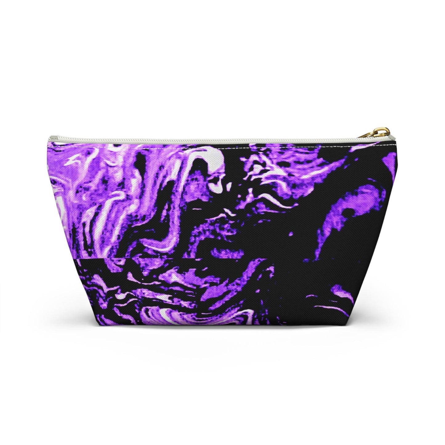 Purple Floral Accessory Pouch, Makeup Bag, Travel Organizer, Gift for Her, Stylish Cosmetic Case