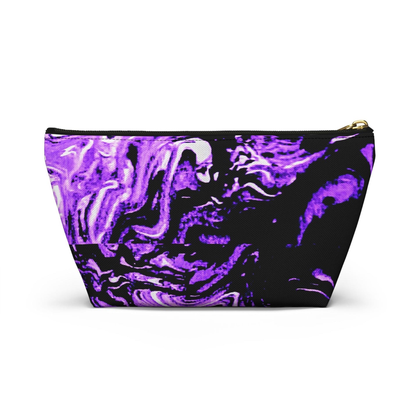 Purple Floral Accessory Pouch, Makeup Bag, Travel Organizer, Gift for Her, Stylish Cosmetic Case