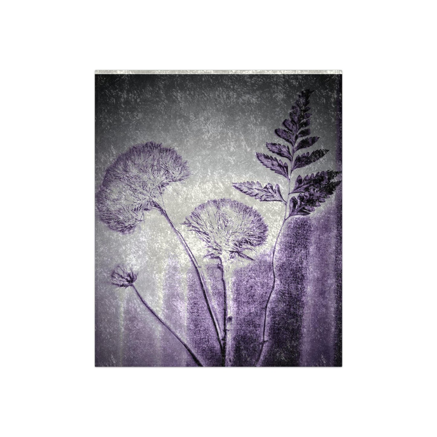 Elegant Crushed Velvet Blanket with Floral Design