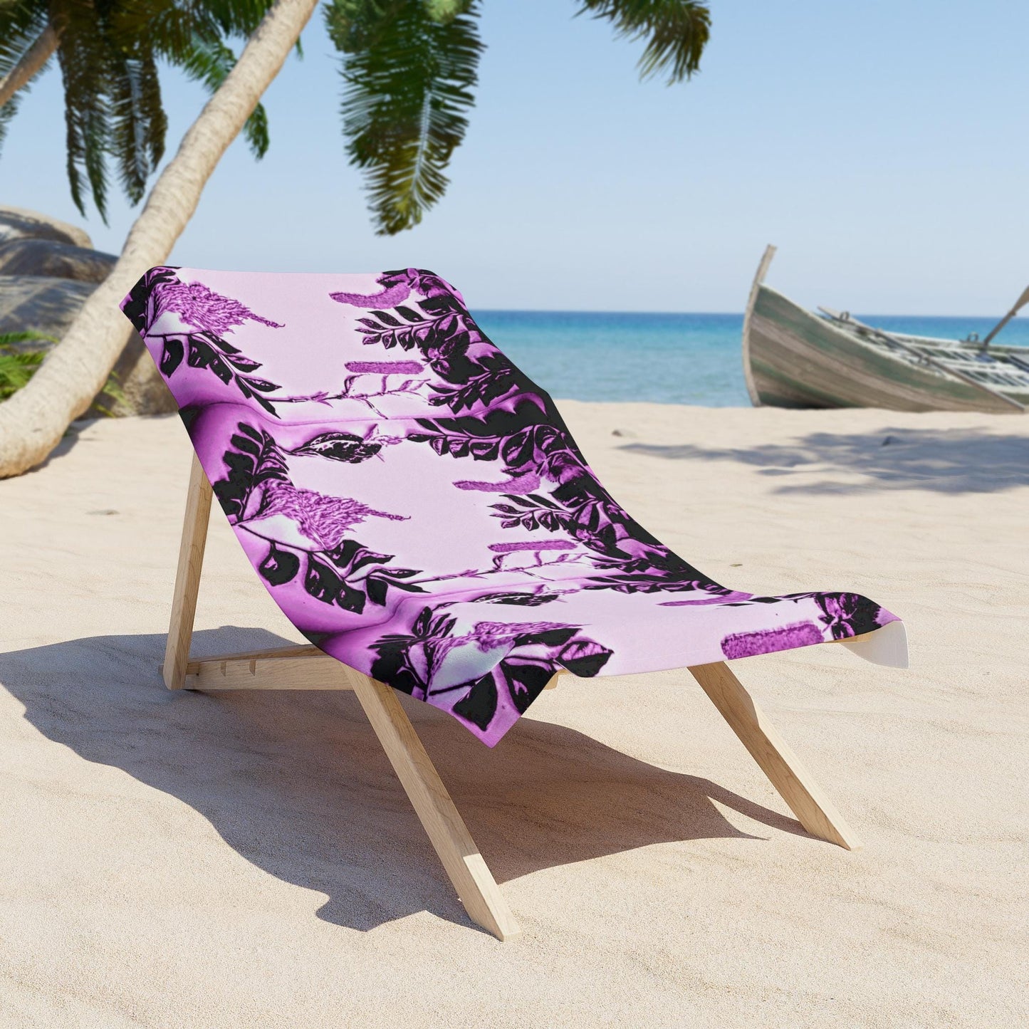 Tropical Vibe Beach Towel, Stylish Pool Accessory, Perfect for Summer Sun, Vibrant Gift for Beach Lovers, Ideal for Vacation and Outdoor Fun