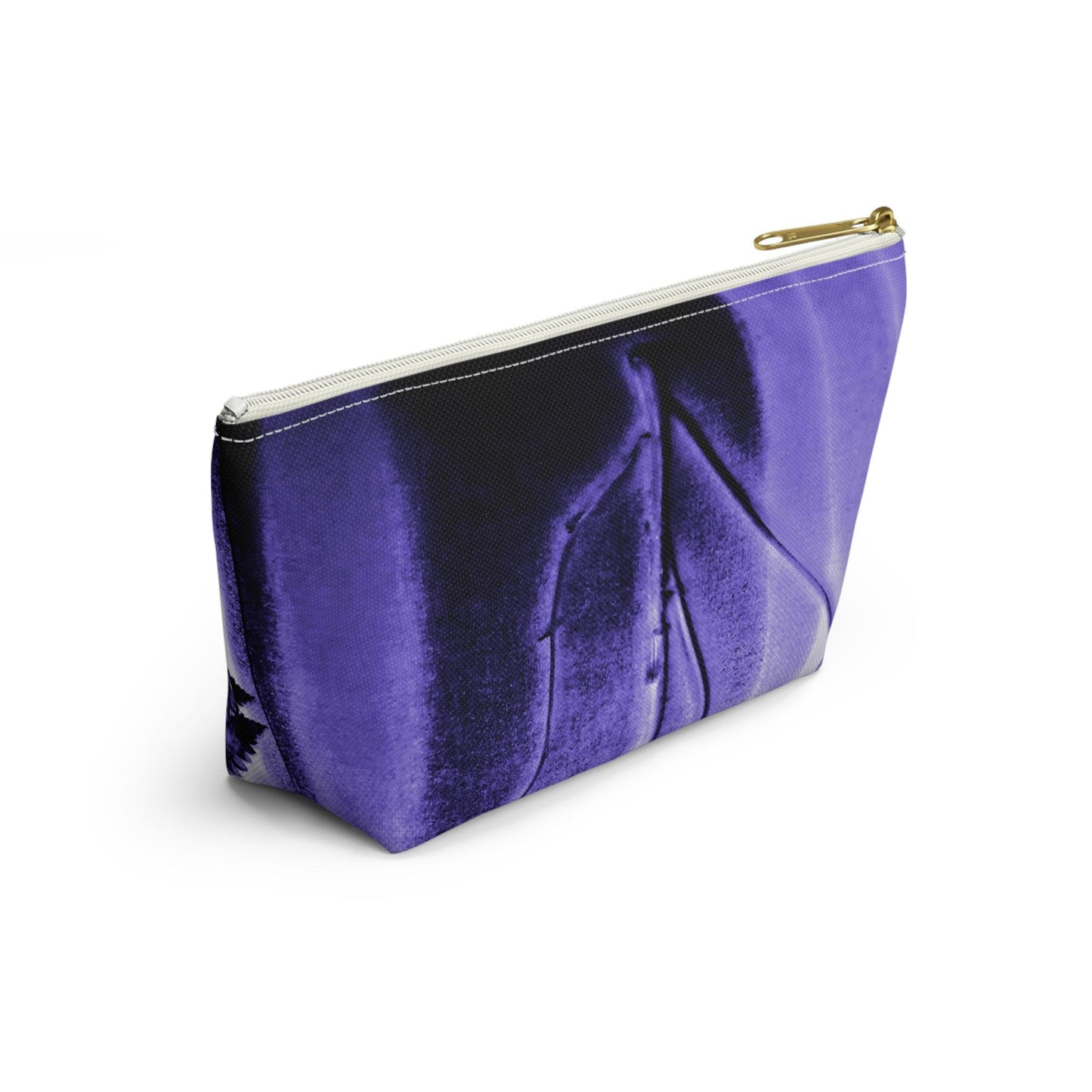 Botanical Accessory Pouch, Floral Makeup Bag, Travel Organizer, Gifts for Her, Purple Design, Eco-Friendly Clutch, Nature-Inspired