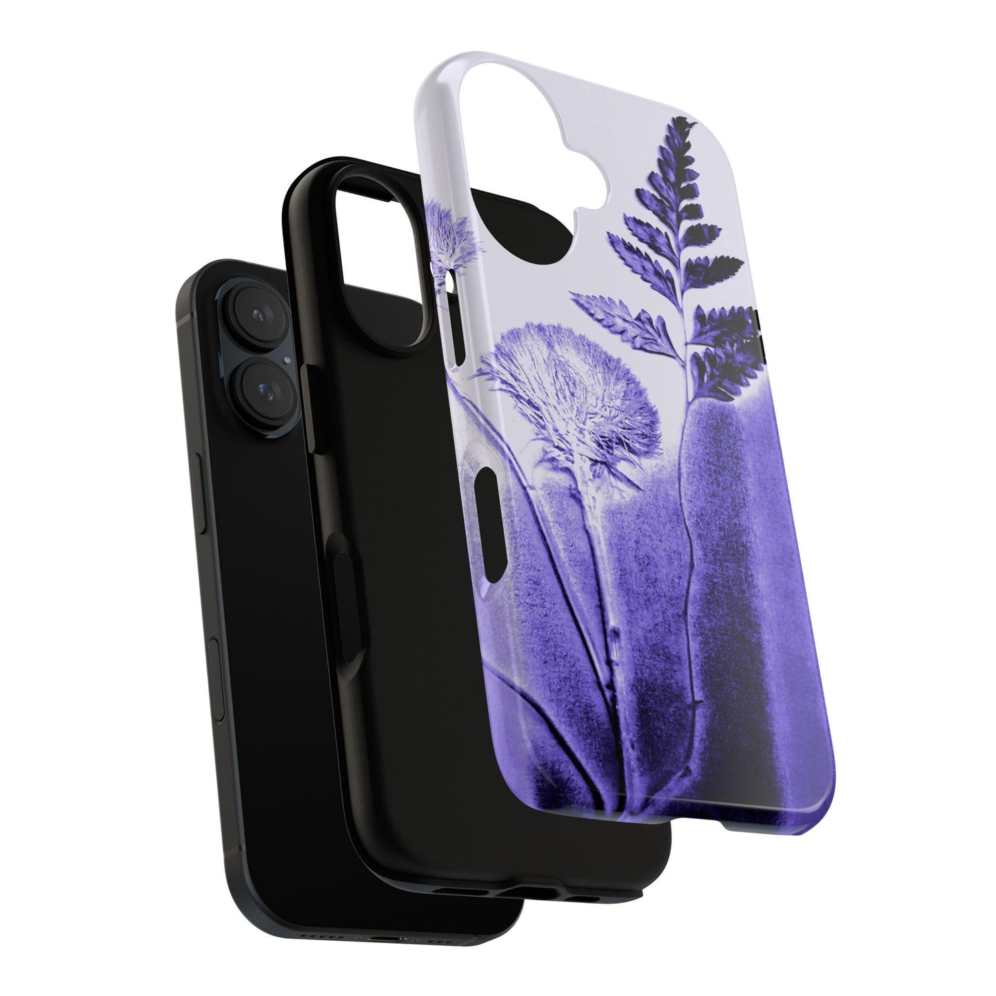 Floral Phone Case - Tough Cases, Botanical Design, Purple Aesthetic, Gifts for Her, Nature Lover Accessories, Trendy Tech Gear