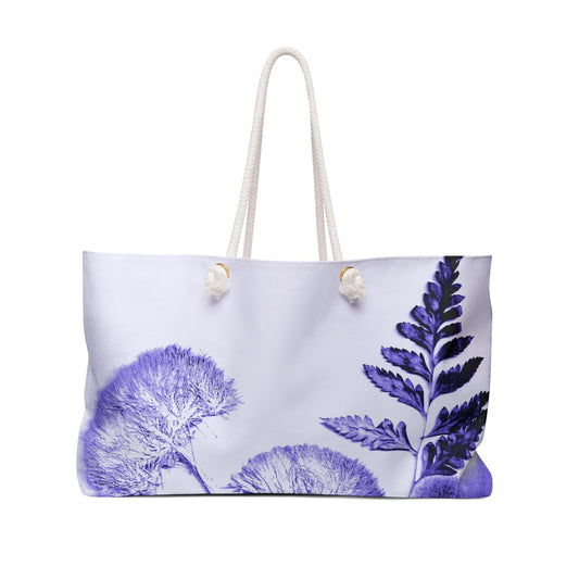 Bohemian Weekender Bag, Nature Inspired Tote, Travel Bag for Beach, Vacation Carryall, Gift for Travelers, Floral Design