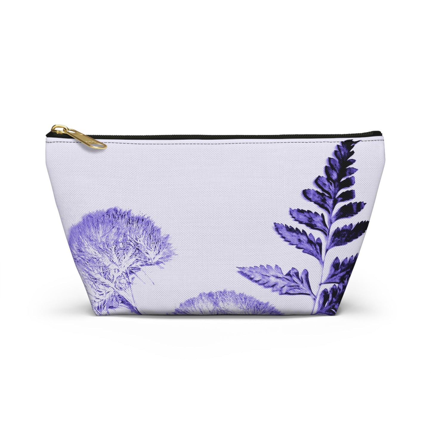 Botanical Accessory Pouch, Floral Makeup Bag, Travel Organizer, Gifts for Her, Purple Design, Eco-Friendly Clutch, Nature-Inspired