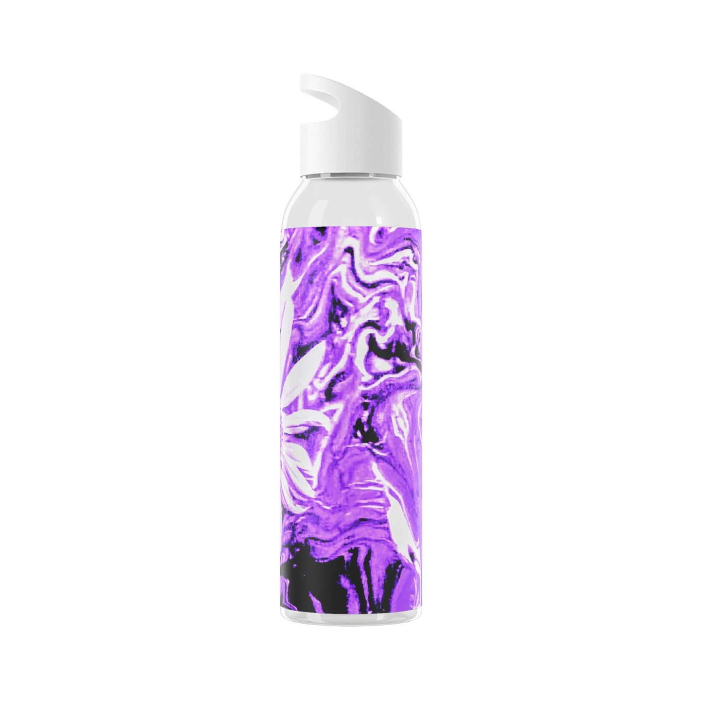 Purple Floral Water Bottle, Eco-Friendly Sports Bottle, Water Jug, Gift for Athletes, Outdoor Hydration Bottle, Trending Gift