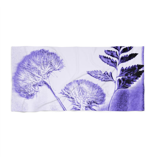 Botanical Beach Towel, Purple Floral Towel, Summer Essentials, Beach Gift, Ocean Vibes, Poolside Towels, Outdoor Relaxation