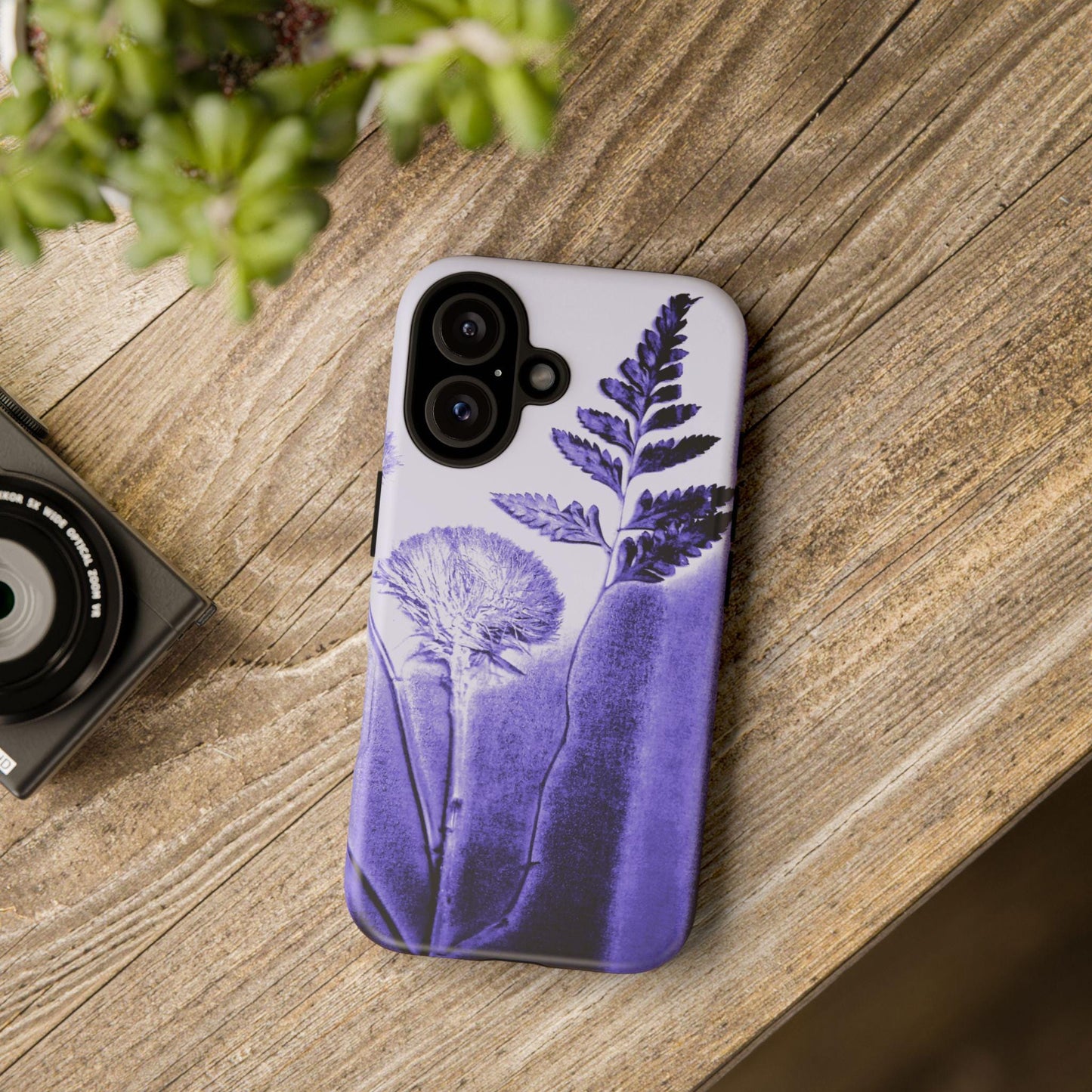 Floral Phone Case - Tough Cases, Botanical Design, Purple Aesthetic, Gifts for Her, Nature Lover Accessories, Trendy Tech Gear