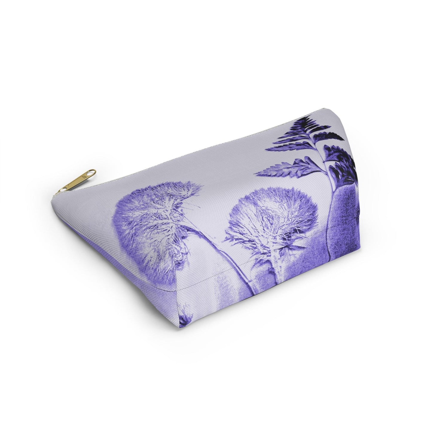Botanical Accessory Pouch, Floral Makeup Bag, Travel Organizer, Gifts for Her, Purple Design, Eco-Friendly Clutch, Nature-Inspired