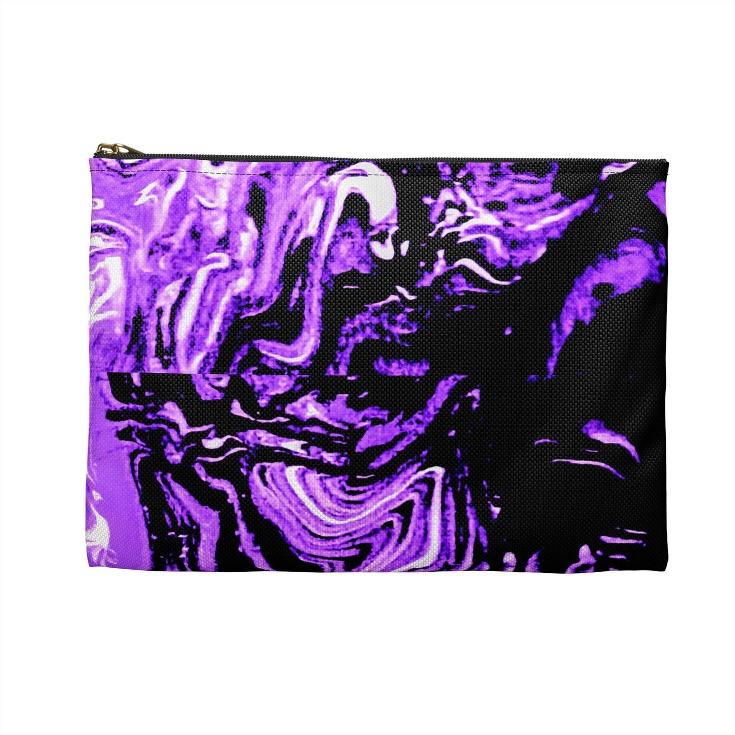 Purple Marble Flower Accessory Pouch - Trendy Makeup Bag, Floral Travel Organizer, Gift for Her, Cute Storage, Boho Style