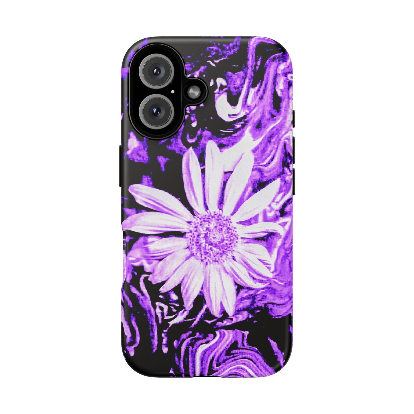 Floral Phone Case, Purple Daisy Tough Cases, Vibrant Design, Gifts for Her, Summer Accessories, Trendy Phone Cover