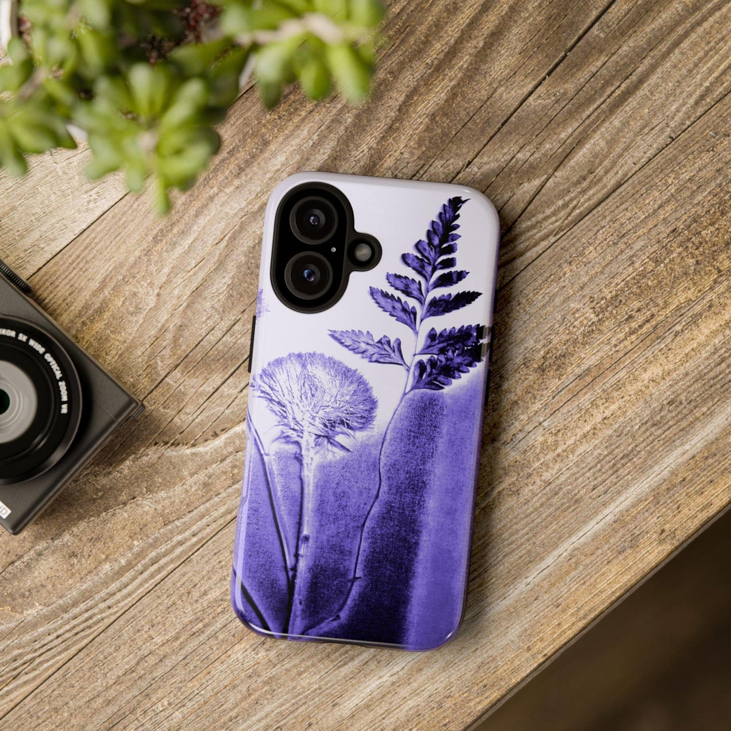 Floral Phone Case - Tough Cases, Botanical Design, Purple Aesthetic, Gifts for Her, Nature Lover Accessories, Trendy Tech Gear