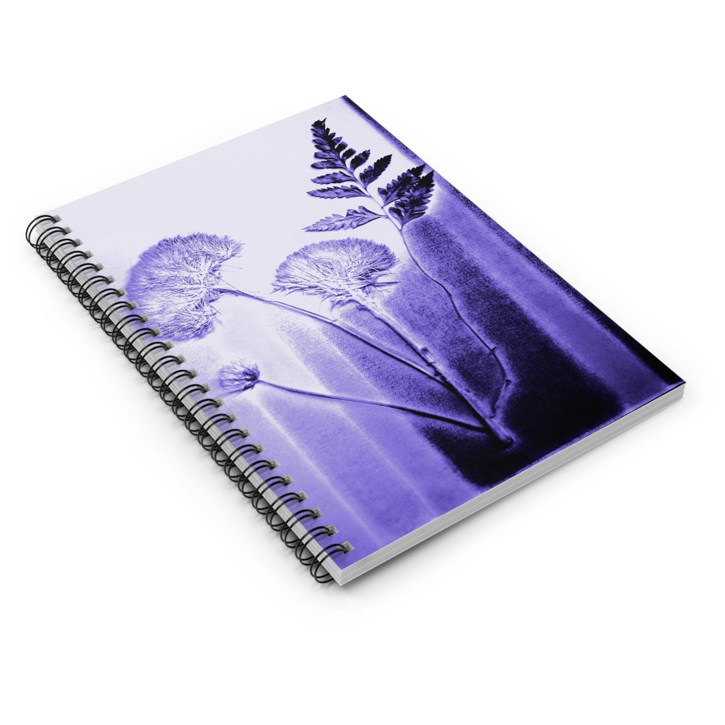 Spiral Notebook - Ruled Line, Purple Fern Artist Designed Matching Set, Funky Fantastic Notepad, Unique Journal Gift, Lined Sketchbook for