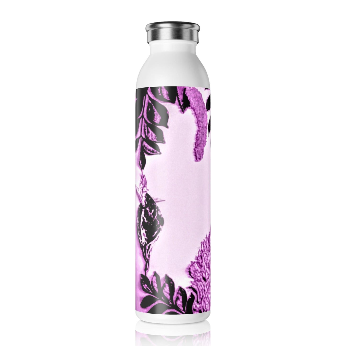 Elegant Floral Slim Water Bottle - Eco-Friendly Reusable Hydration Gift, Workout Water Bottle, Stylish Water Container, Travel Bottle,