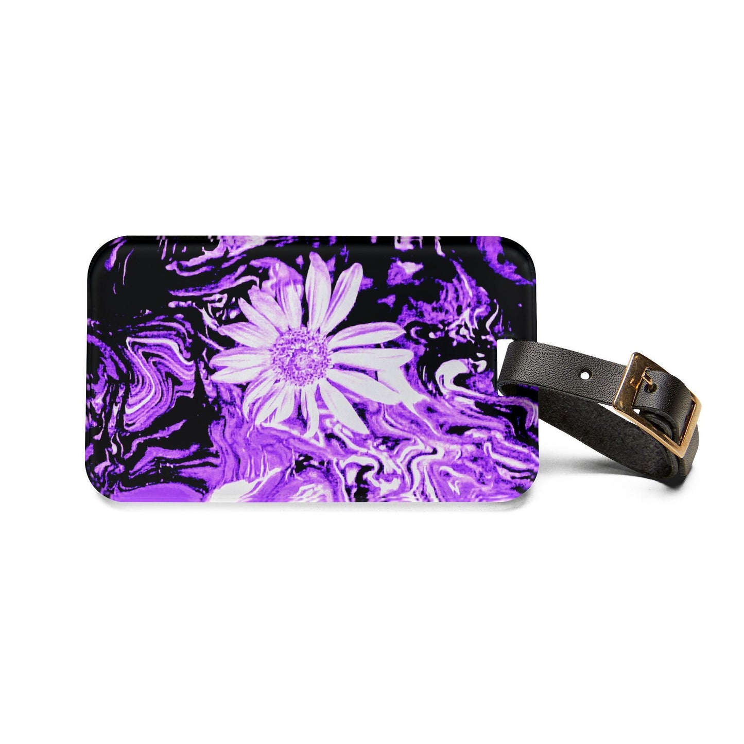 Vivid Floral Luggage Tag, Personalized Travel Accessory, Unique Bag Identifier, Stylish Suitcase Name Tag, Vacation Essentials