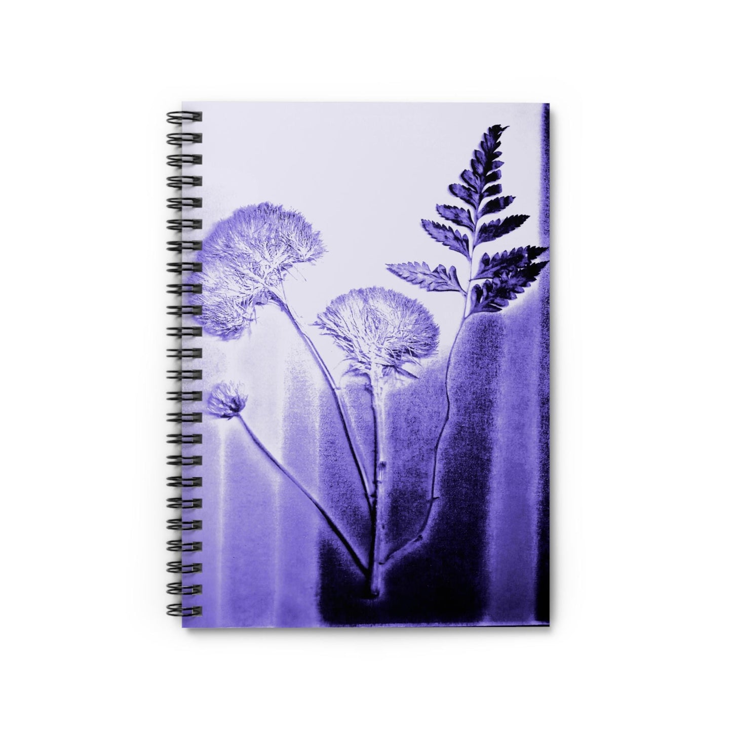 Spiral Notebook - Ruled Line, Purple Fern Artist Designed Matching Set, Funky Fantastic Notepad, Unique Journal Gift, Lined Sketchbook for