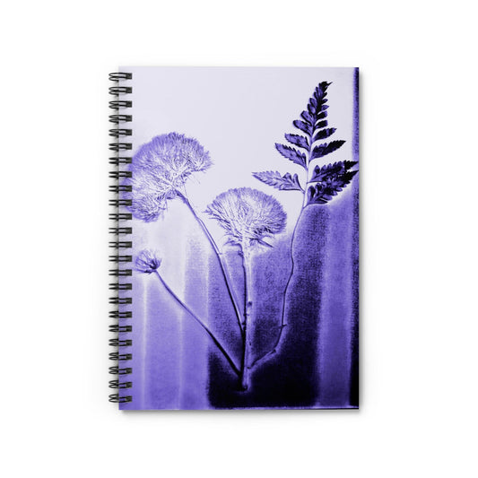 Spiral Notebook - Ruled Line, Purple Fern Artist Designed Matching Set, Funky Fantastic Notepad, Unique Journal Gift, Lined Sketchbook for