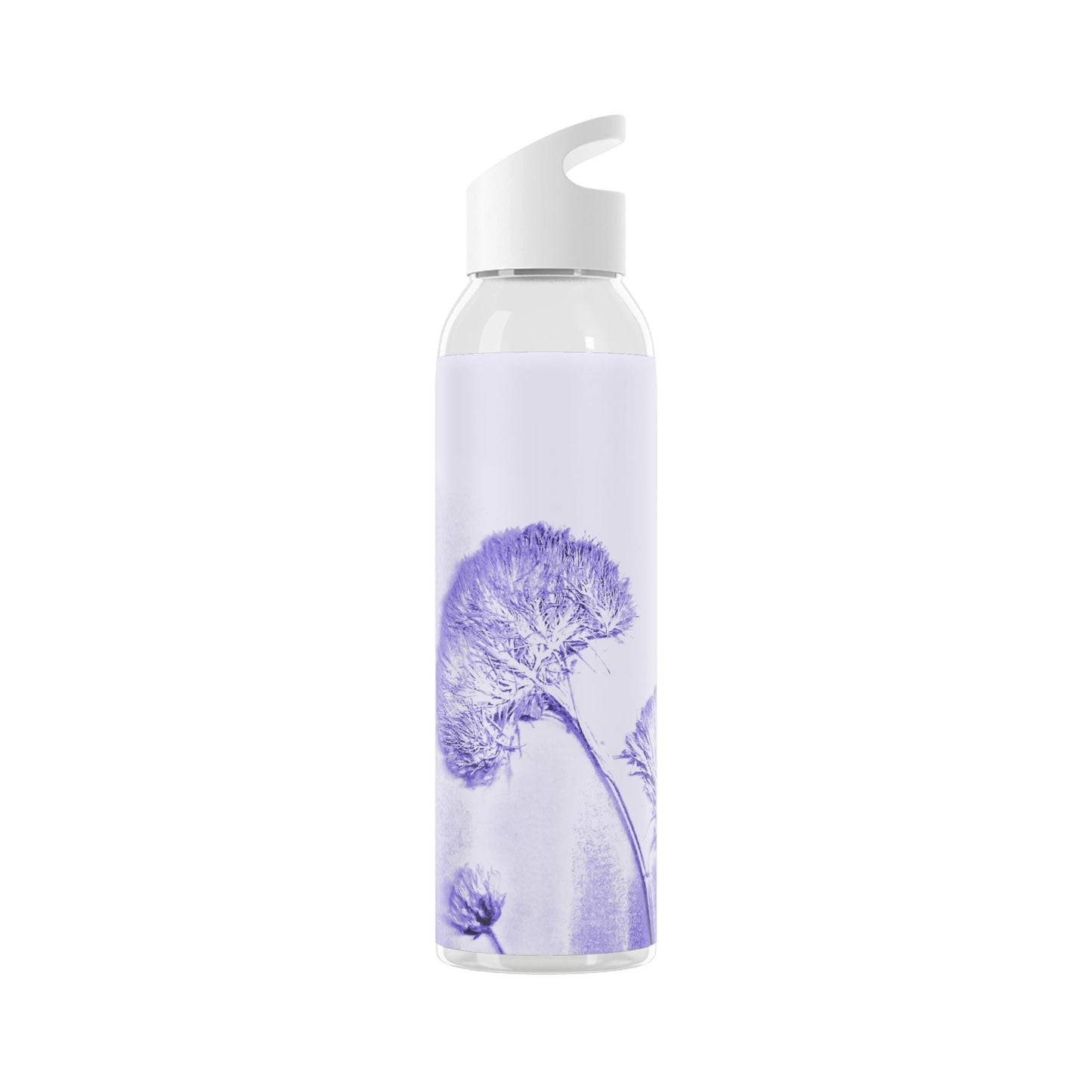 Sky Water Bottle with Floral Design | Eco-Friendly Hydration, Travel Mug, Gym Water Bottle, Birthday Gift, Nature Lover Gift