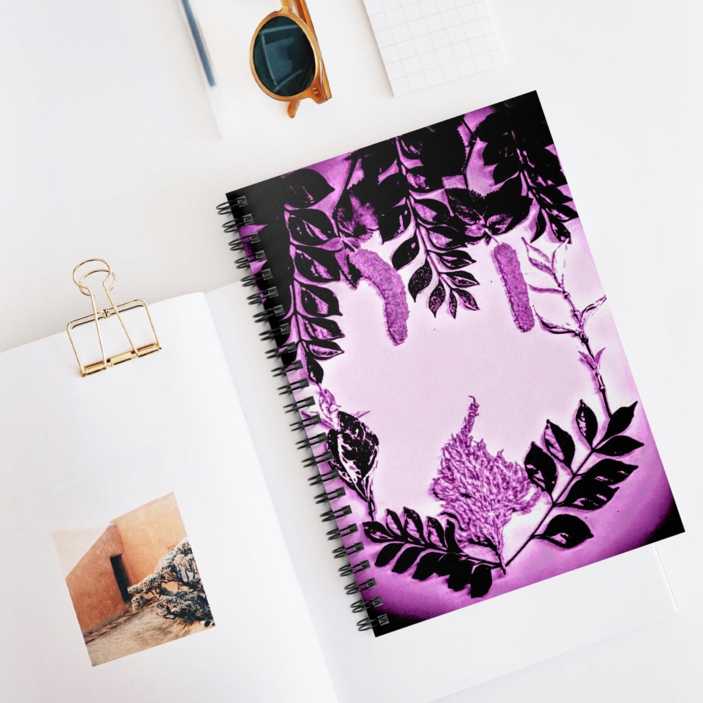 Purple Floral Spiral Notebook - Perfect for Journaling, Notetaking, Gifts, Study, and Organizing