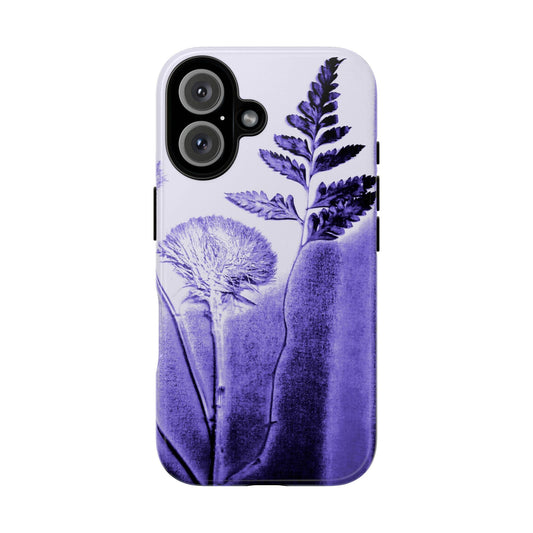 Floral Phone Case - Tough Cases, Botanical Design, Purple Aesthetic, Gifts for Her, Nature Lover Accessories, Trendy Tech Gear