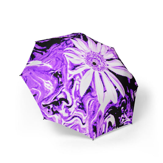 Stylish Semi-Automatic Foldable Umbrella with Floral Design, Perfect for Rainy Days, Gifts for Her, Travel Companion, Fun Accessory, Unique