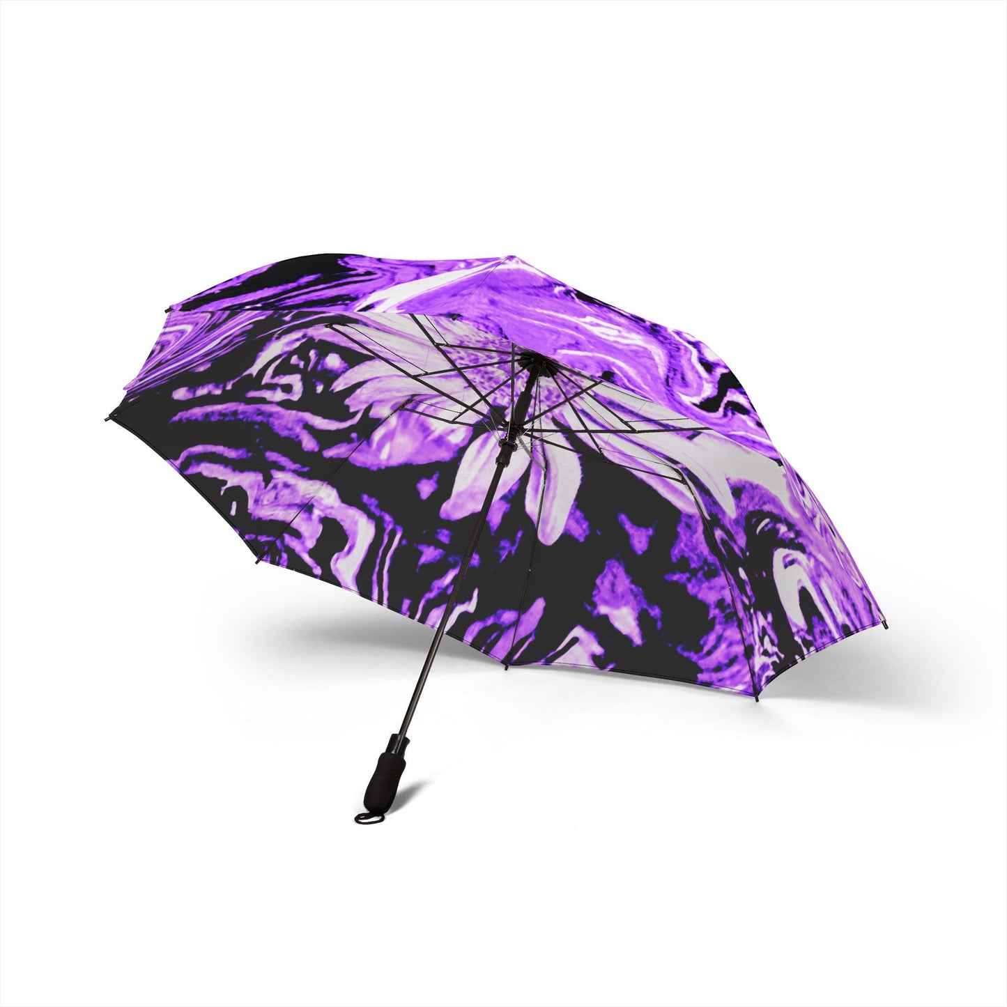 Stylish Semi-Automatic Foldable Umbrella with Floral Design, Perfect for Rainy Days, Gifts for Her, Travel Companion, Fun Accessory, Unique
