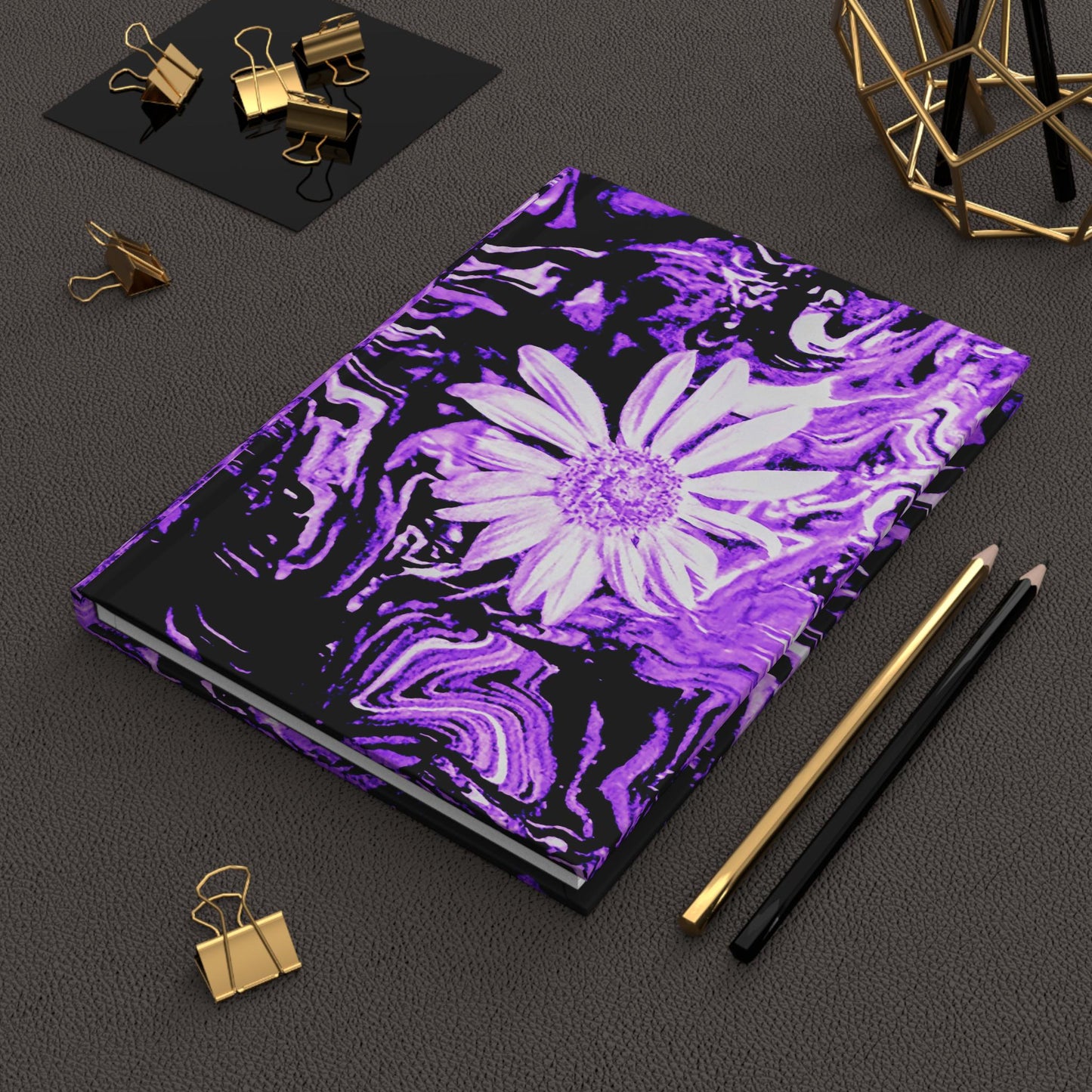 Purple Daisy Hardcover Journal | Inspirational Writing Notebook, Gift for Students, Journal for Thoughts, Creative Planner