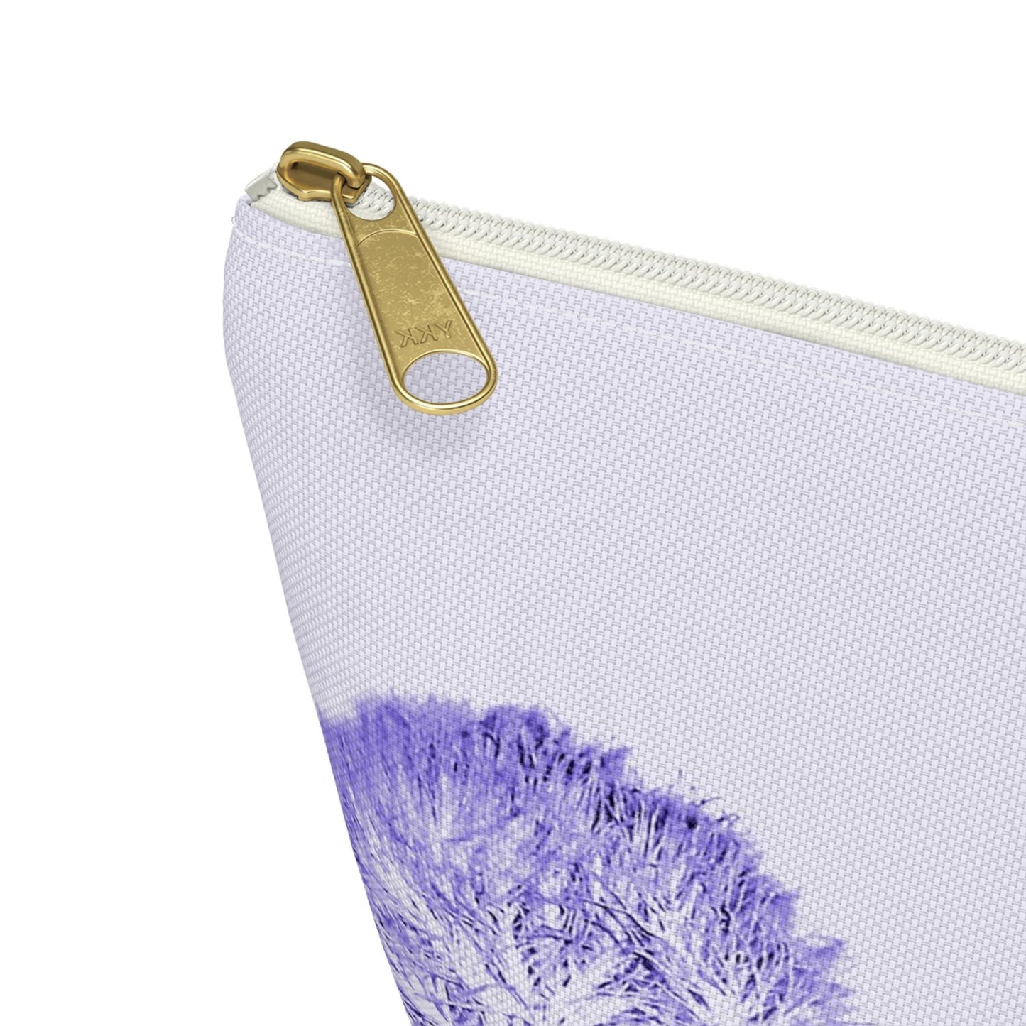 Botanical Accessory Pouch, Floral Makeup Bag, Travel Organizer, Gifts for Her, Purple Design, Eco-Friendly Clutch, Nature-Inspired