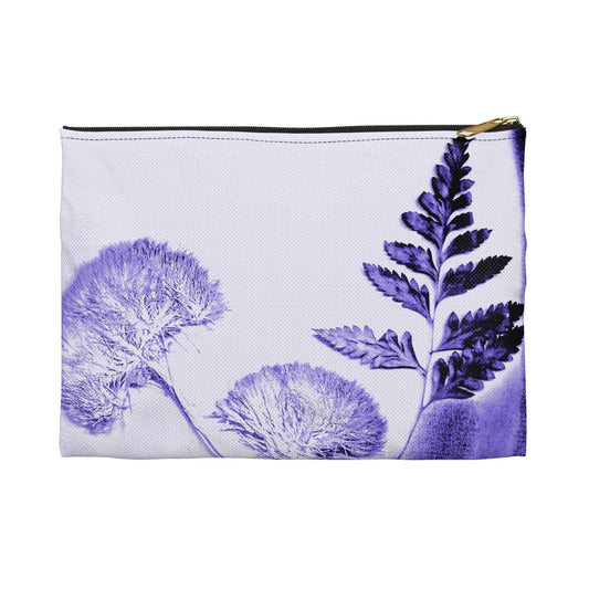 Purple Floral Accessory Pouch - Chic Storage Bag for Travel, Makeup, Gifts, Nature Lovers, Mothers Day