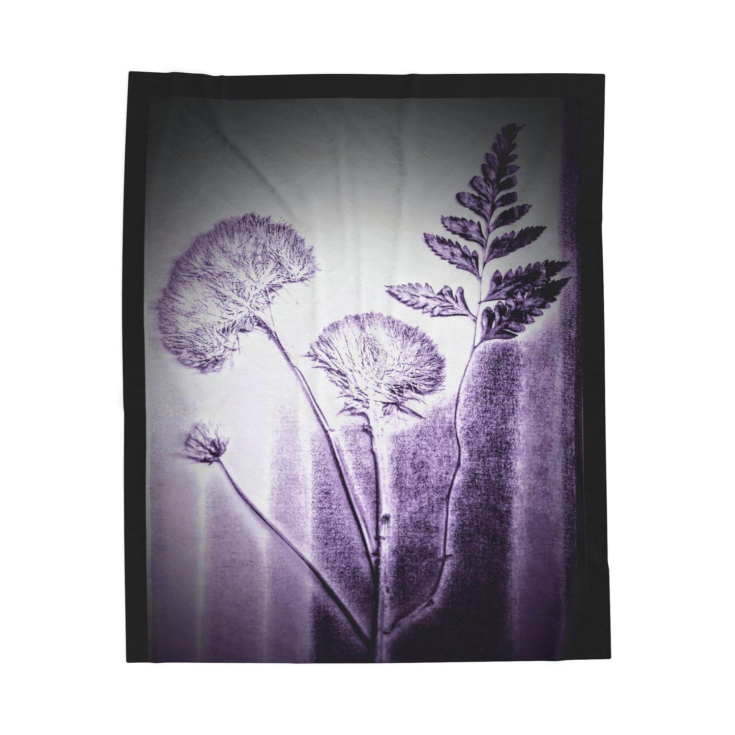 Botanical Velveteen Plush Blanket - Soft Floral Throw for Cozy Nights