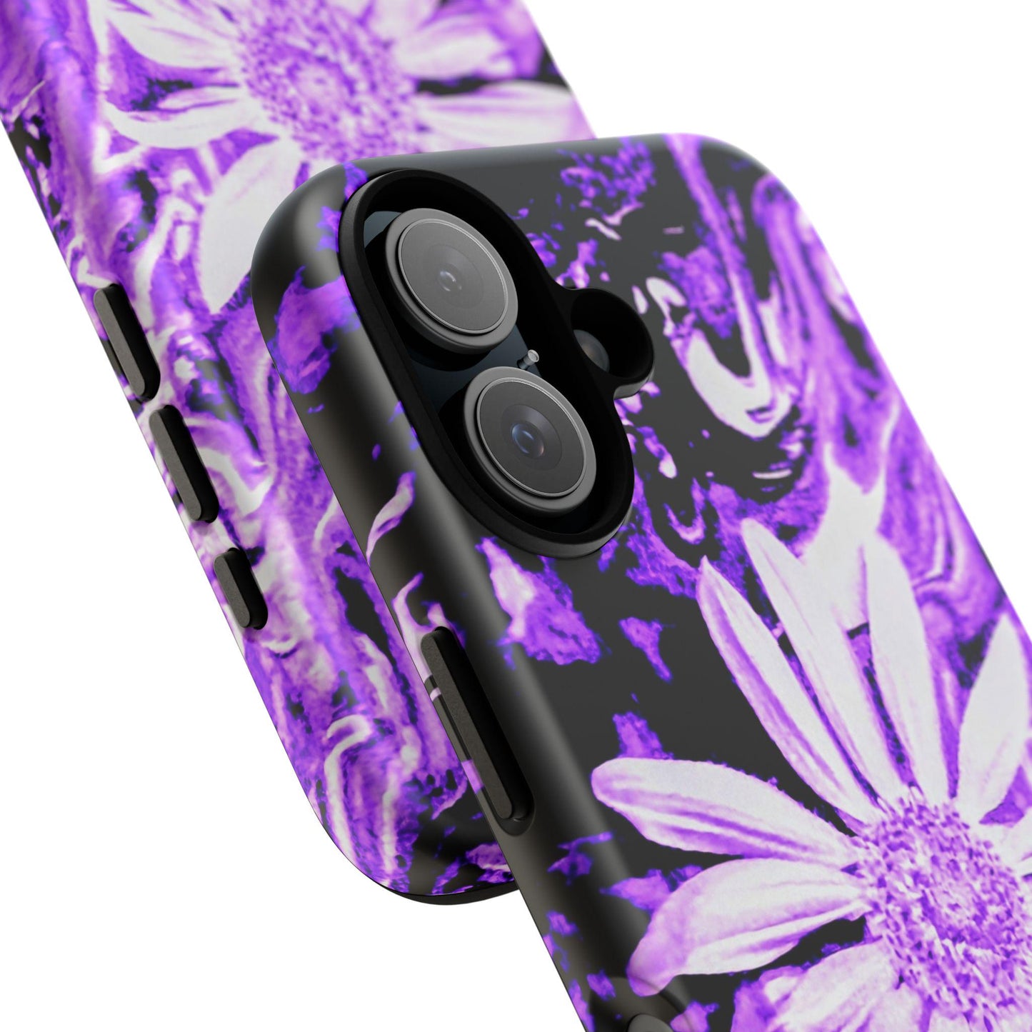 Floral Phone Case, Purple Daisy Tough Cases, Vibrant Design, Gifts for Her, Summer Accessories, Trendy Phone Cover