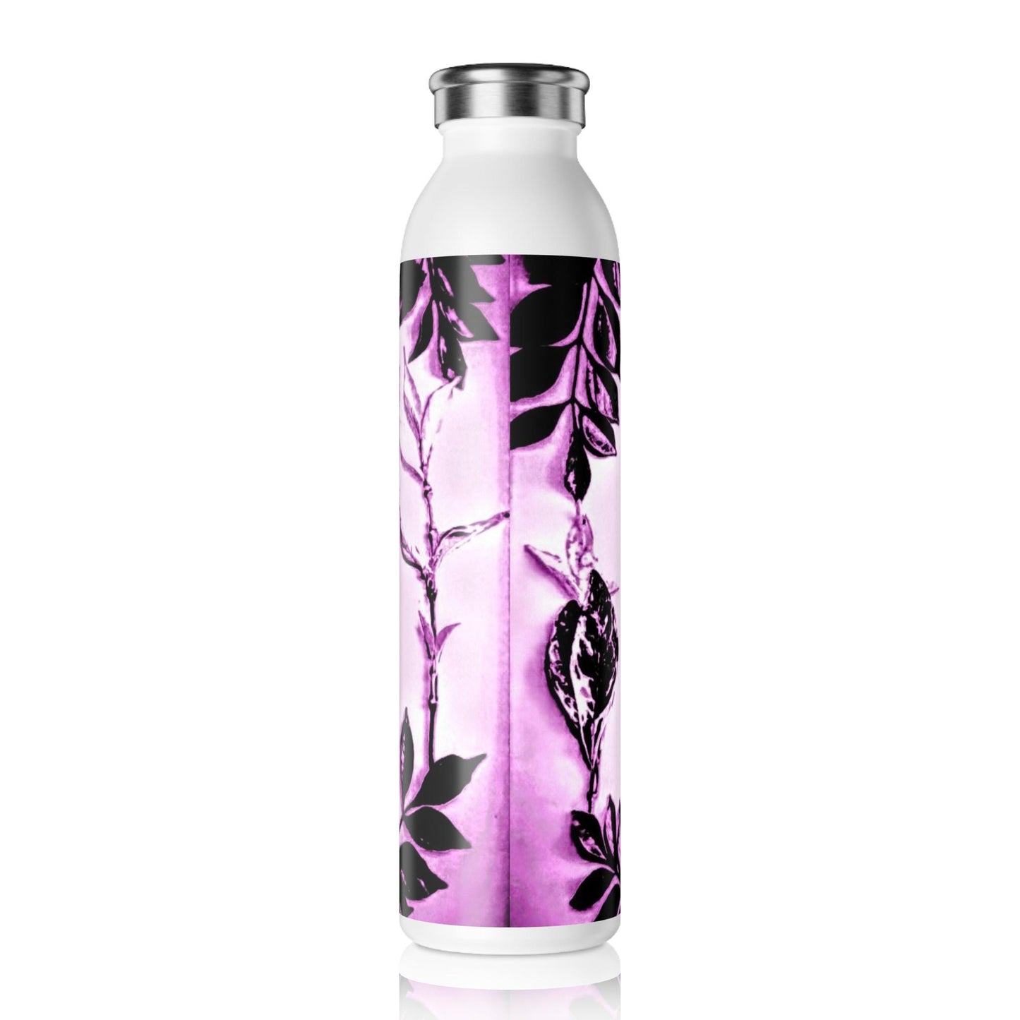 Elegant Floral Slim Water Bottle - Eco-Friendly Reusable Hydration Gift, Workout Water Bottle, Stylish Water Container, Travel Bottle,