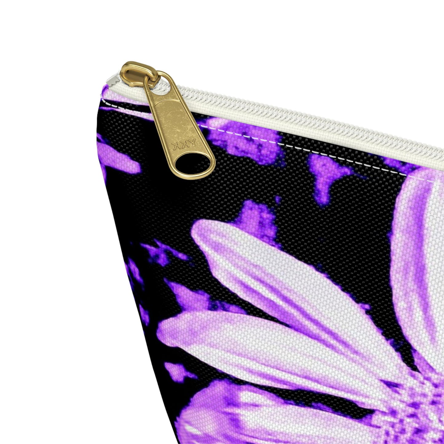 Purple Floral Accessory Pouch, Makeup Bag, Travel Organizer, Gift for Her, Stylish Cosmetic Case