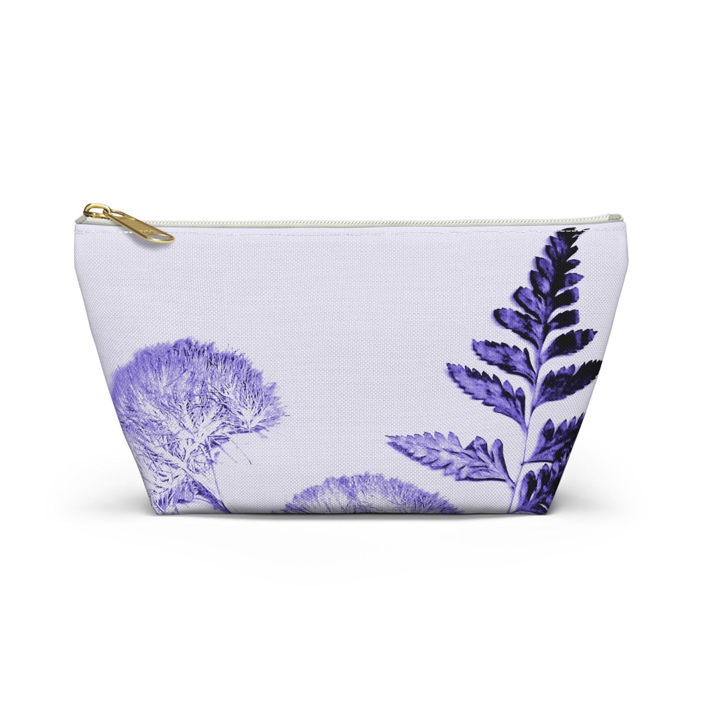 Botanical Accessory Pouch, Floral Makeup Bag, Travel Organizer, Gifts for Her, Purple Design, Eco-Friendly Clutch, Nature-Inspired