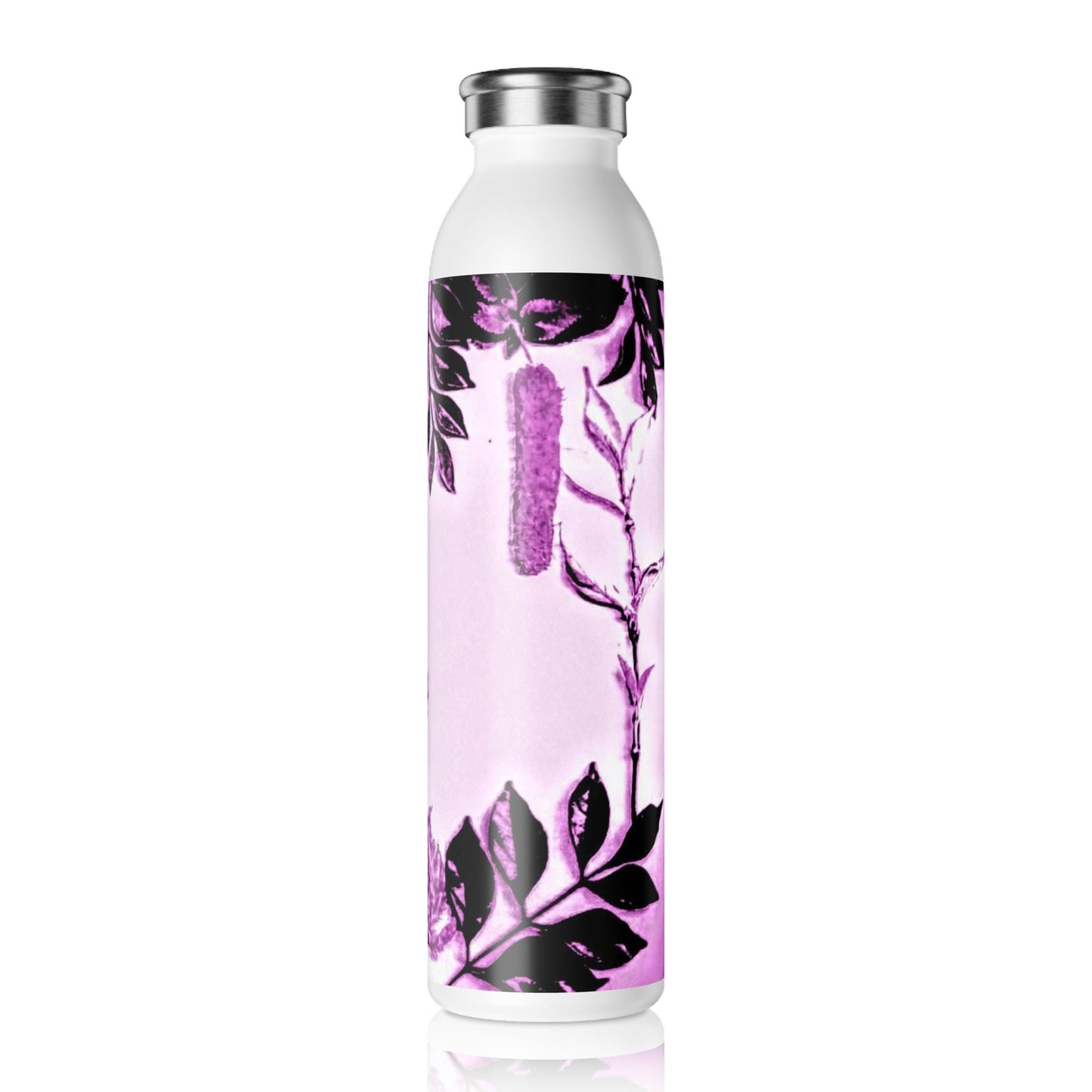Elegant Floral Slim Water Bottle - Eco-Friendly Reusable Hydration Gift, Workout Water Bottle, Stylish Water Container, Travel Bottle,