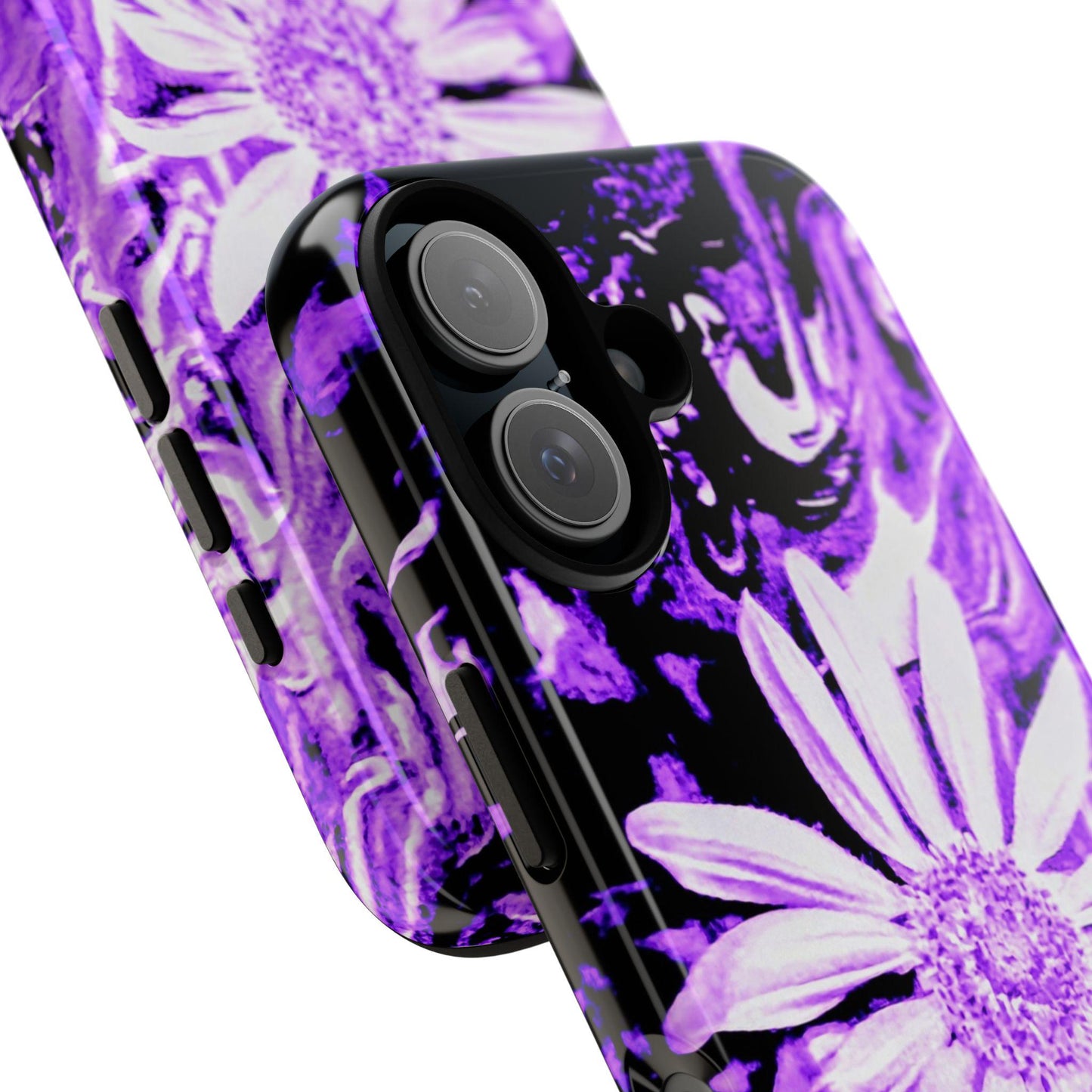 Floral Phone Case, Purple Daisy Tough Cases, Vibrant Design, Gifts for Her, Summer Accessories, Trendy Phone Cover