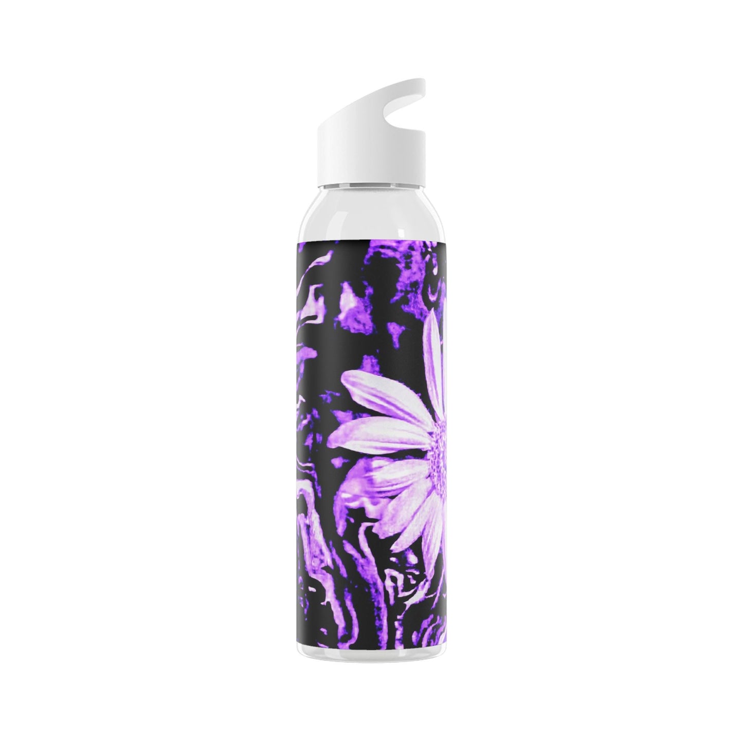 Purple Floral Water Bottle, Eco-Friendly Sports Bottle, Water Jug, Gift for Athletes, Outdoor Hydration Bottle, Trending Gift