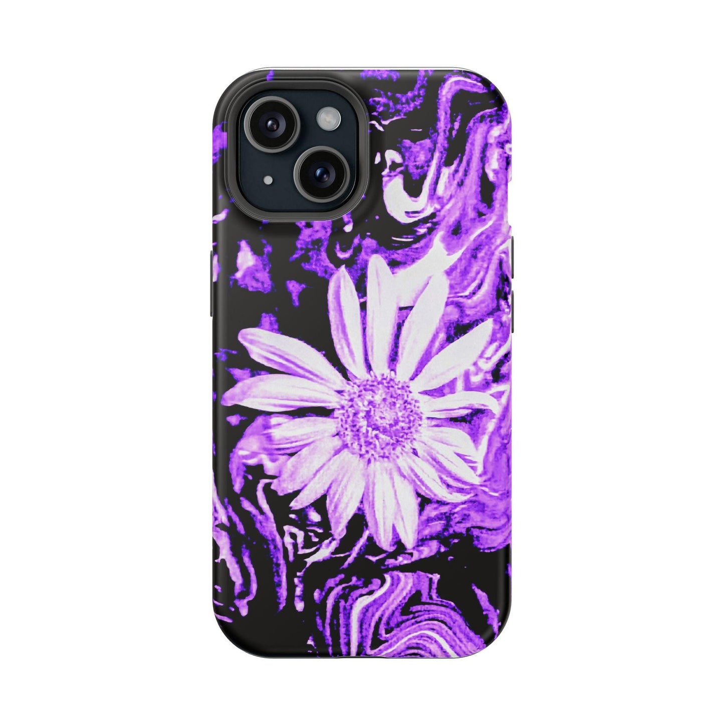 Purple Floral Impact-Resistant Phone Case, Stylish Phone Protector, Gift for Her, Floral Phone Accessory, Unique Tech Gift